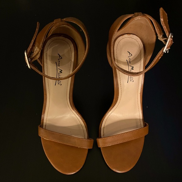 Camel Strap Ankle Pumps High Heels - Picture 9 of 9